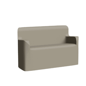 Abecca Anti Ligature Armadillo Limbershield 2 seater Couch AR40 Pantone Warm Grey 5 CP