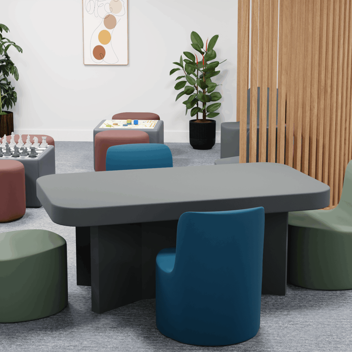 rectangle dining table room