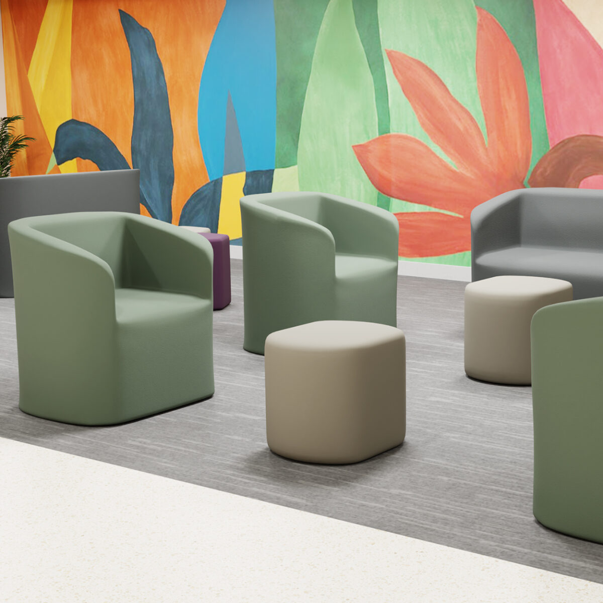 single tub chair room render 1